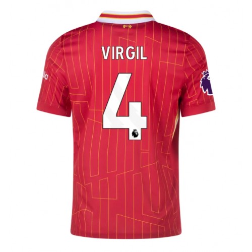 Fotbalové Dres Liverpool Virgil van Dijk #4 Domácí 2024-25 Krátký Rukáv